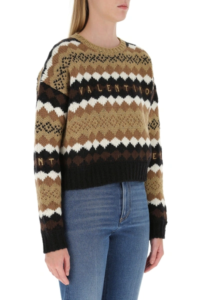 Shop Valentino Embroidered Wool Sweater  Printed  Donna M