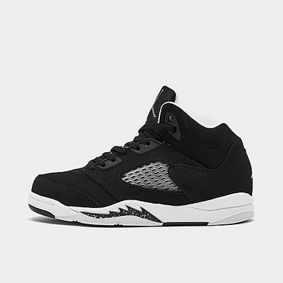 Shop Nike Jordan Little Kids' Air Retro 5 Basketball Shoes In Black/cool Grey/white