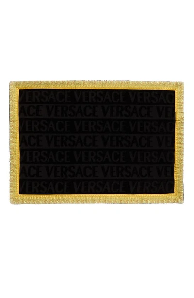 Shop Versace Barocco Bath Mat In Black