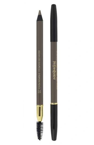 Shop Saint Laurent Eyebrow Pencil In 004 Ash