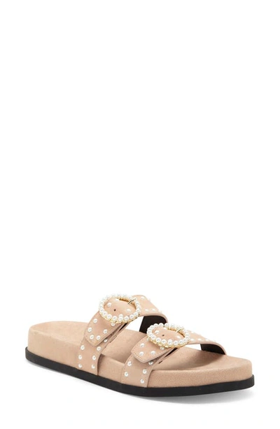 Shop Rebecca Minkoff Veeoleeta Slide Sandal In Rosewood Suede