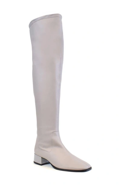 Shop Valentina Rangoni Assia Over The Knee Boot In Taupe Harley Stretch