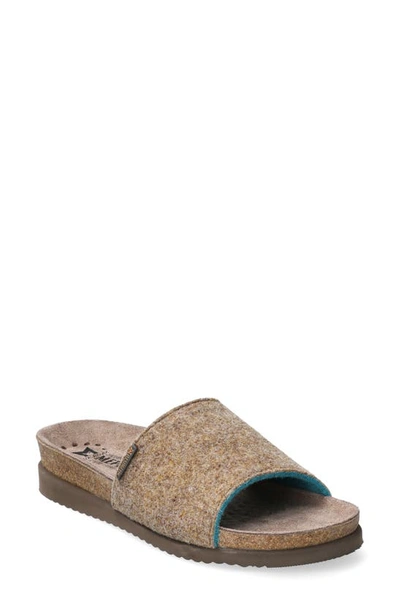 Shop Mephisto Hanik Wool Slide Sandal In Taupe Sweety