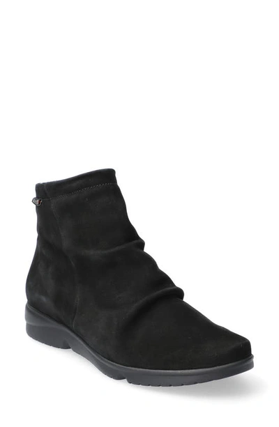 Shop Mephisto Rezia Bootie In Black Bucksoft 6900