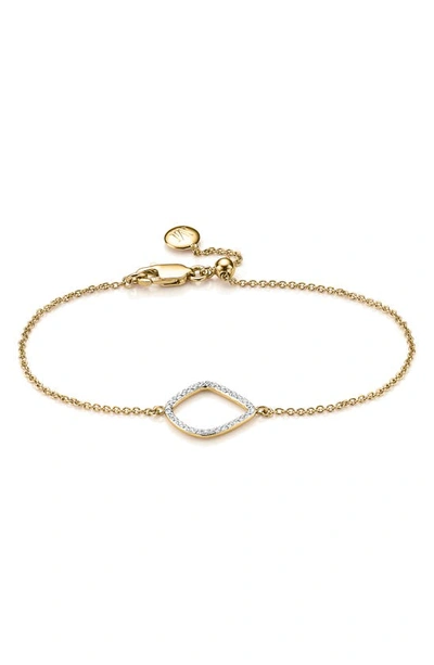 Shop Gucci Riva Kite Adjustable Diamond Bracelet In Gold