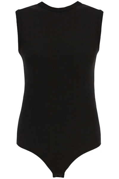 Shop Agolde Sutton Bodysuit In Black