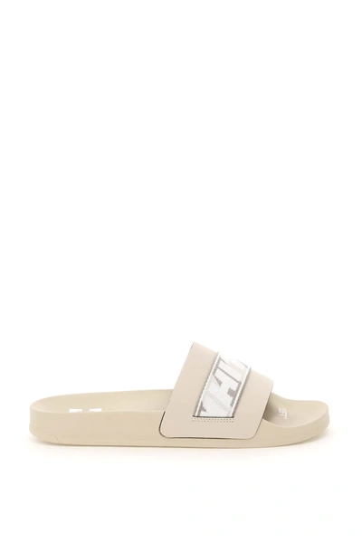 Shop Off-white Industrial Slides In Beige