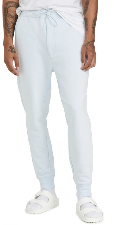 Shop Y-3 Classic Terry Cuffed Pants In Blue Tint