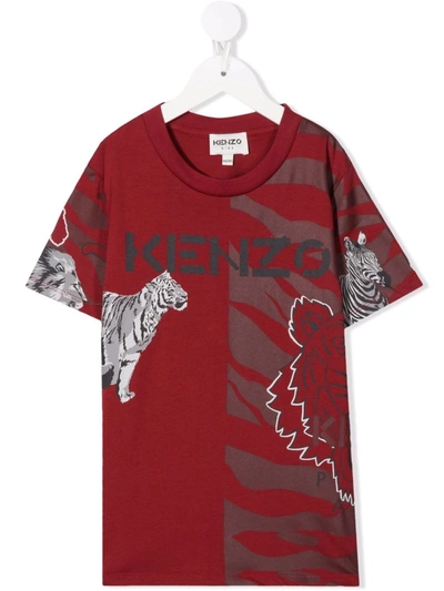 KENZO ANIMAL-PRINT ORGANIC COTTON T-SHIRT 