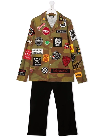 迷彩印花睡衣套装