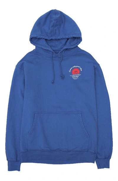 Shop Parks Project Happy Sunset Graphic Hooded Sweatshirt In Blu