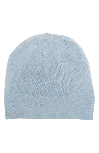 Portolano Slouchy Cashmere Knit Beanie In Baby Blue
