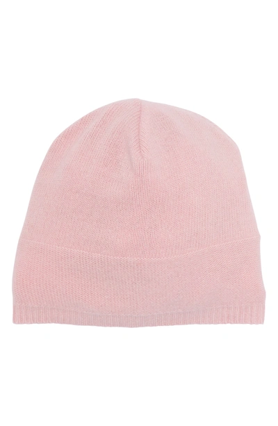Portolano Slouchy Cashmere Knit Beanie In Baby Pink