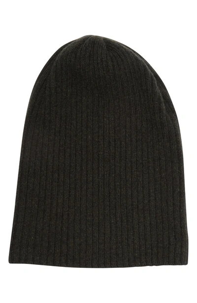 Shop Portolano Slouchy Cashmere Beanie In Green Menagerie