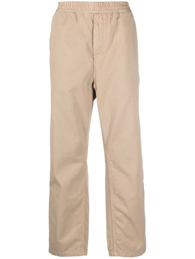 Shop Carhartt High-rise Straight-leg Trousers In Nude