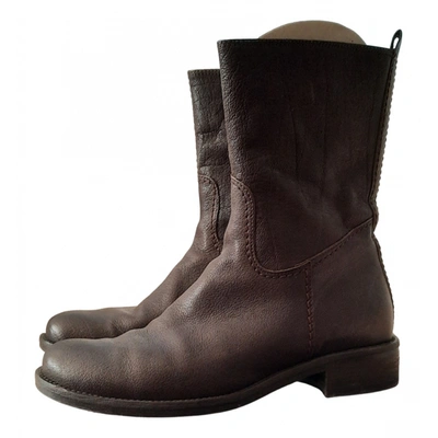 Pre-owned Maliparmi Leather Boots In Brown