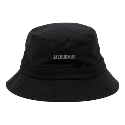 Pre-owned Jacquemus Le Bob Gadjo Cloth Hat In Black