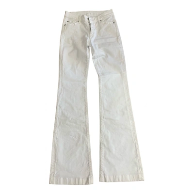 Pre-owned 7 For All Mankind Bootcut Jeans In White