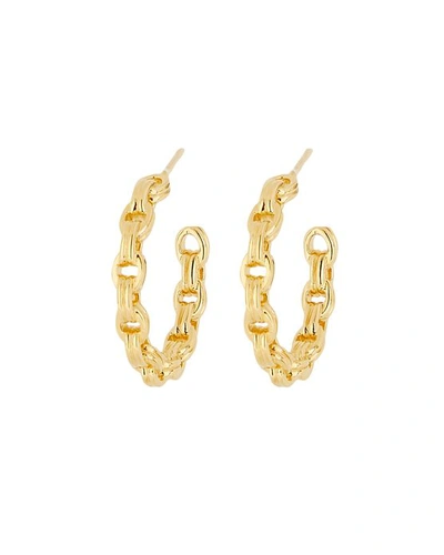 Shop Missoma Bond Chain-link Hoop Earrings In Gold