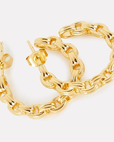 Shop Missoma Bond Chain-link Hoop Earrings In Gold
