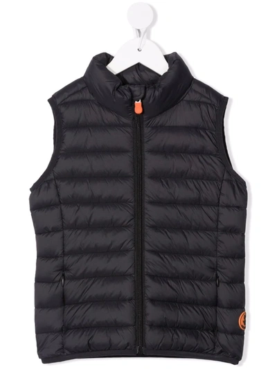 Save The Duck Side-patch Padded Gilet In Black