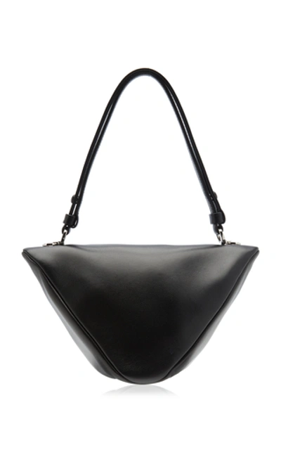 Shop Prada Padded Leather Shoulder Bag In Black