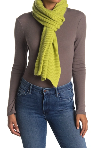 Shop Portolano Ribbed Knit Wrap Scarf In Deep Teal