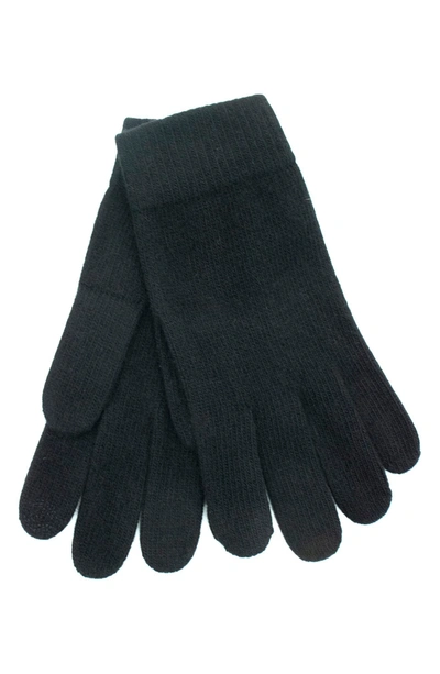 Shop Portolano Cashmere Tech Gloves In Black