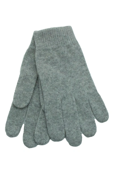 Shop Portolano Cashmere Tech Gloves In Light Heather Grey