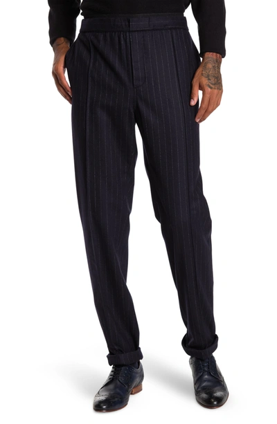 Shop Valentino Pinstripe Print Wool & Cashmere Blend Pants In Antracite