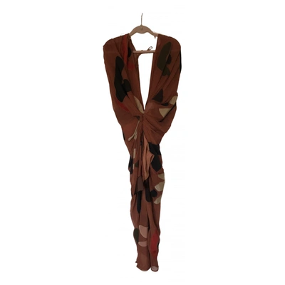 Pre-owned Jacquemus La Bomba Silk Mid-length Dress In Multicolour