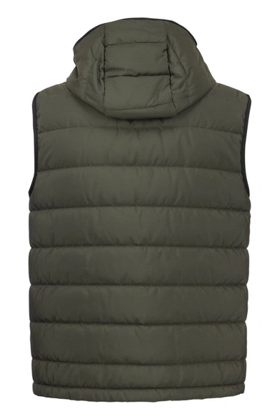 Shop Fay Quilted Vest In Green