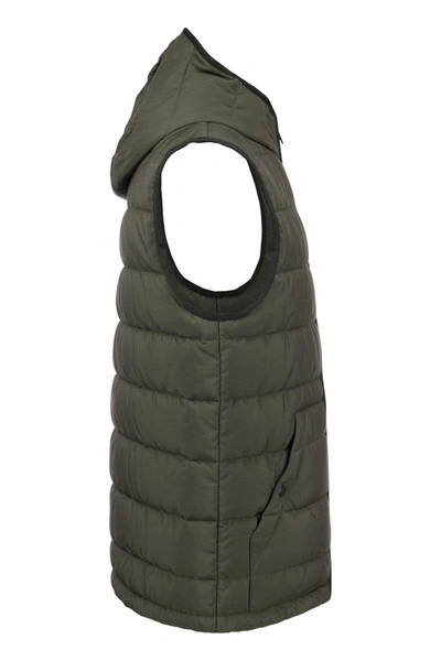 Shop Fay Quilted Vest In Green