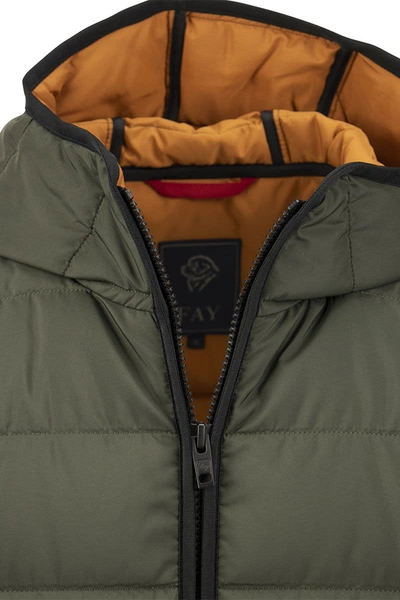 Shop Fay Quilted Vest In Green