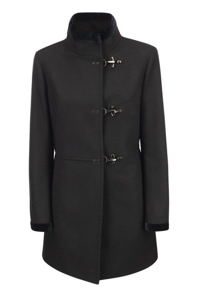 Shop Fay Virginia - Wool Coat In Black