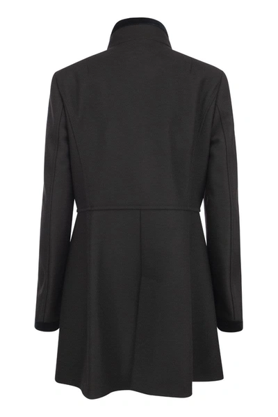 Shop Fay Virginia - Wool Coat In Black