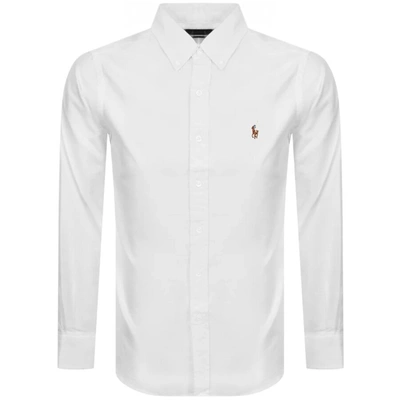 Shop Ralph Lauren Slim Fit Oxford Shirt White