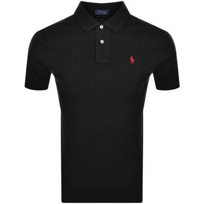 Shop Ralph Lauren Slim Fit Polo T Shirt Black