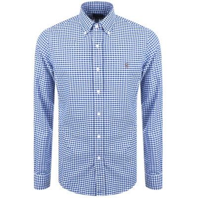 Polo Ralph Lauren Ralph Lauren Gingham Long Sleeve Shirt Blue In Blue