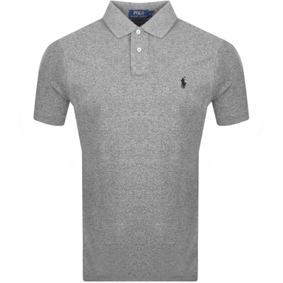 Shop Ralph Lauren Slim Fit Polo T Shirt Grey