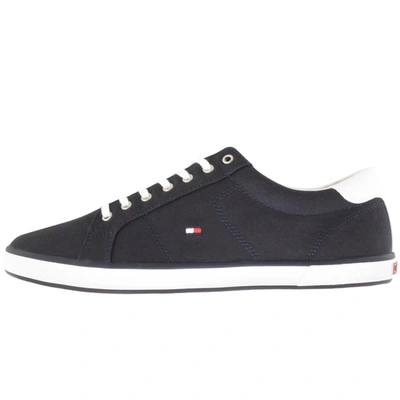 Shop Tommy Hilfiger Essential Logo Trainers Navy