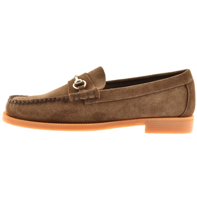Shop Gh Bass Weejun Lincoln Suede Loafers Brown