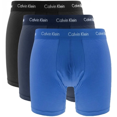 Shop Calvin Klein Underwear 3 Pack Boxer Shorts Black