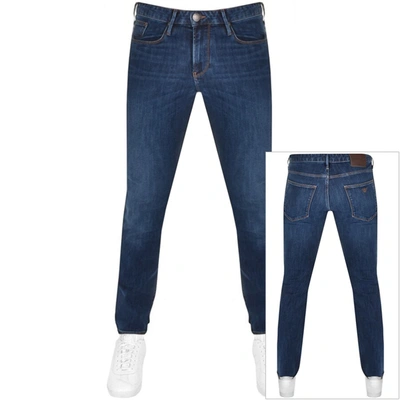 Shop Armani Collezioni Emporio Armani J06 Jeans Mid Wash Blue