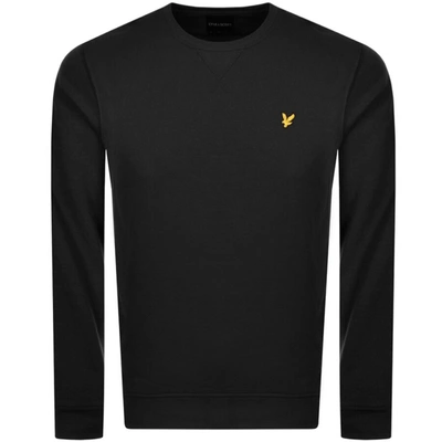 Shop Lyle & Scott Lyle And Scott Crew Neck Sweatshirt Black