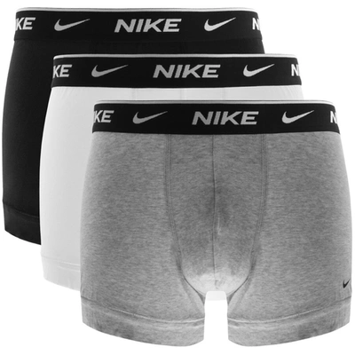 Shop Nike Logo 3 Pack Trunks Grey