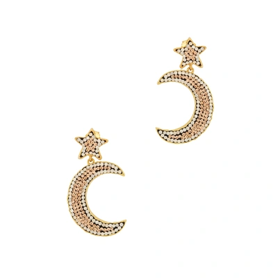 Shop Soru Jewellery Peach Notte 18kt Gold-plated Drop Earrings In Silver