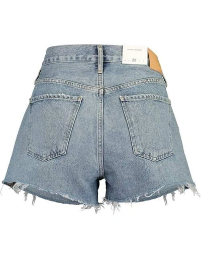 Shop Citizens Of Humanity Annabelle Cut Off Denim Shorts In Indigo