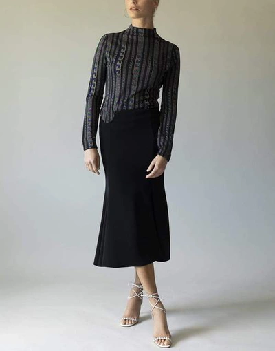 Shop Versace Hip Ring Midi Skirt