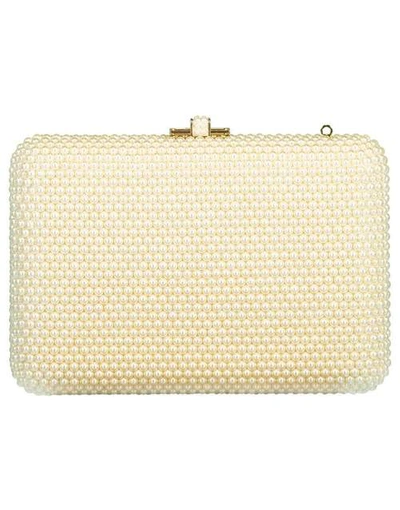 Shop Judith Leiber Slim Silde Pearly Clutch In Pearl